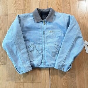 Elwood Petrol Pale Blue Jacket Workwear Cropped Adult Unisex Small NWT